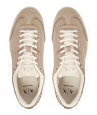 ARMANI EXCHANGE BEA Zapatillas de cuero arena + oro p&aacute;lido - Zapatos Mujer - 4