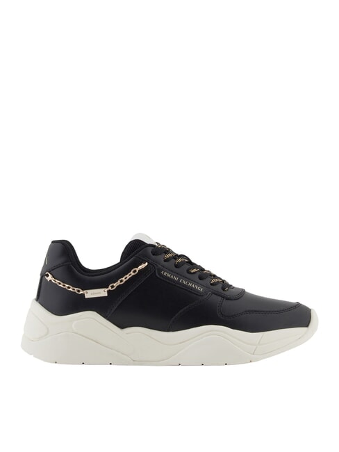 A|X Chain  Zapatillas de cuero negro+negro - Zapatos Mujer
