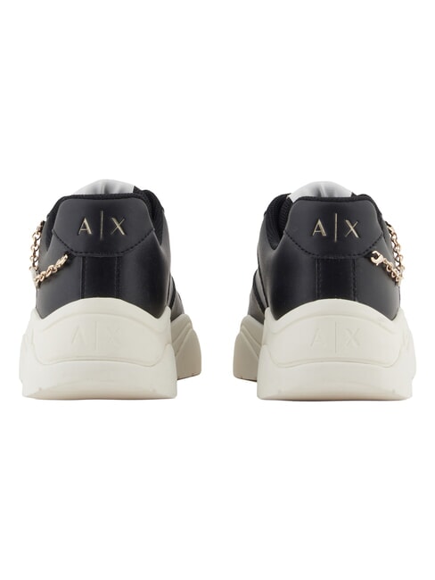 A|X Chain  Zapatillas de cuero negro+negro - Zapatos Mujer