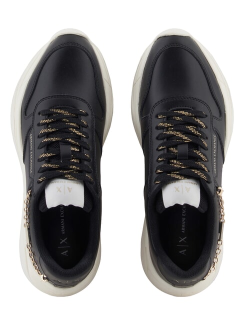 A|X Chain  Zapatillas de cuero negro+negro - Zapatos Mujer