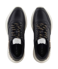 ARMANI EXCHANGE A|X Chain  Zapatillas de cuero negro+negro - Zapatos Mujer - 4