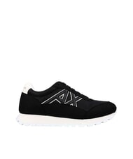 ARMANI EXCHANGE DROP MICROSUEDE Zapatillas con logo lateral negro + blanquecino - Zapatos Mujer - 2