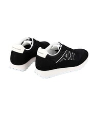 ARMANI EXCHANGE DROP MICROSUEDE Zapatillas con logo lateral negro + blanquecino - Zapatos Mujer - 3