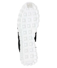 ARMANI EXCHANGE DROP MICROSUEDE Zapatillas con logo lateral negro + blanquecino - Zapatos Mujer - 4