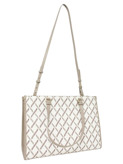A|X LOGO ALL OVER Bolso de hombro, con correa para el hombro blanco roto / arena - Bolsos Mujer