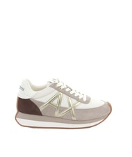ARMANI EXCHANGE ROYALE SUEDE AIR MESH Zapatillas arena + blanco roto - Zapatos Mujer - 2
