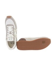 ARMANI EXCHANGE ROYALE SUEDE AIR MESH Zapatillas arena + blanco roto - Zapatos Mujer - 4