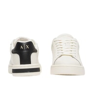 ARMANI EXCHANGE A|X Zapatillas de piel blanco roto + negro - Zapatos Mujer - 4