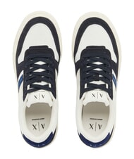 ARMANI EXCHANGE DUCK Zapatillas de cuero azul marino intenso + azul campana + apagado - Zapatos Hombre - 3