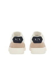 ARMANI EXCHANGE DUCK Zapatillas de cuero tierra + azul marino intenso + blanco roto - Zapatos Hombre - 3
