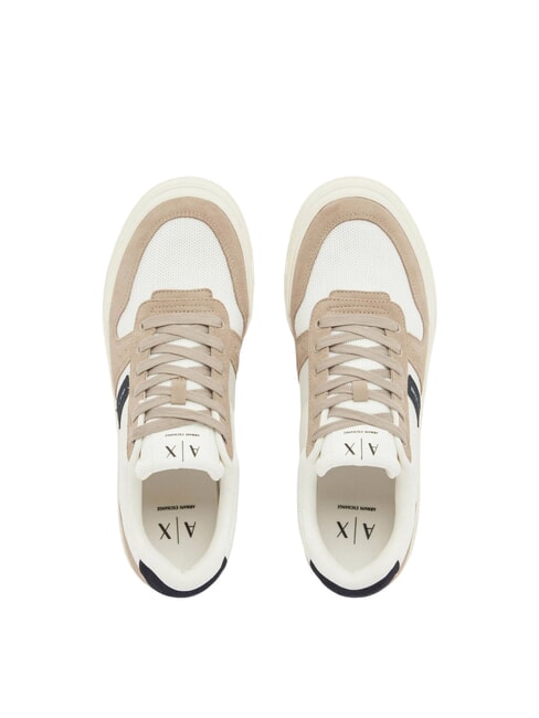 DUCK Zapatillas de cuero tierra + azul marino intenso + blanco roto - Zapatos Hombre