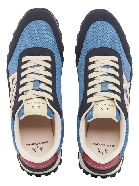 DROP MICROSUEDE Zapatillas con logotipo en contraste azul marino intenso + azul chino - Zapatos Hombre