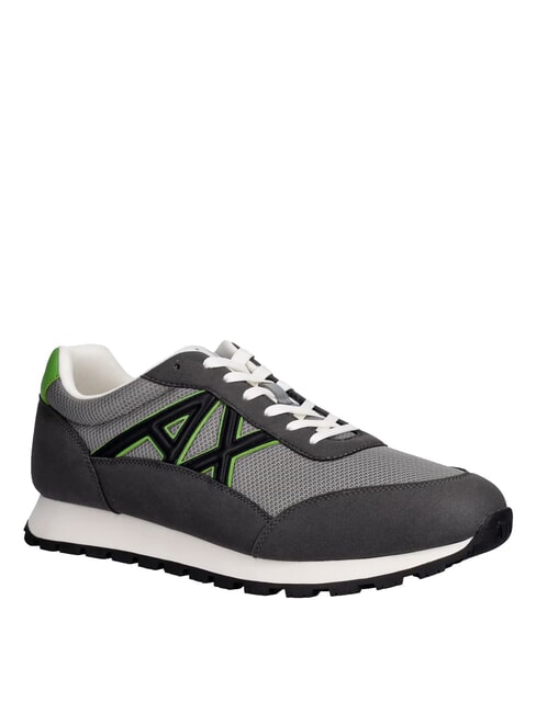 DROP MICROSUEDE Zapatillas con logotipo en contraste color gris plomo + gris neutro - Zapatos Hombre