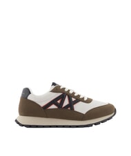 ARMANI EXCHANGE DROP MICROSUEDE Zapatillas con logotipo en contraste almizcle + blanco roto - Zapatos Hombre - 2