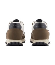 ARMANI EXCHANGE DROP MICROSUEDE Zapatillas con logotipo en contraste almizcle + blanco roto - Zapatos Hombre - 3