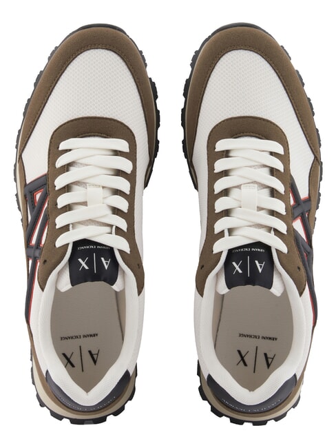 DROP MICROSUEDE Zapatillas con logotipo en contraste almizcle + blanco roto - Zapatos Hombre