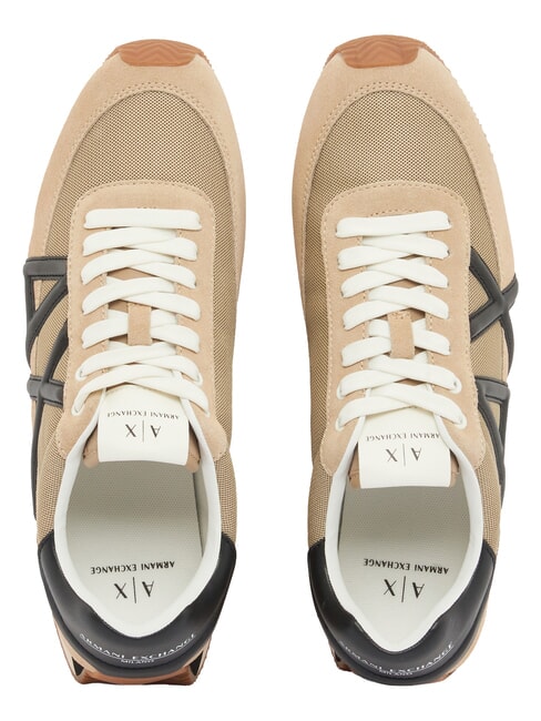 ROYALE SUEDE AIR MESH Zapatillas de piel con el logotipo de AX azul marino+blanco roto - Zapatos Hombre