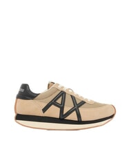 ARMANI EXCHANGE ROYALE SUEDE AIR MESH Zapatillas de piel con el logotipo de AX - Zapatos Hombre