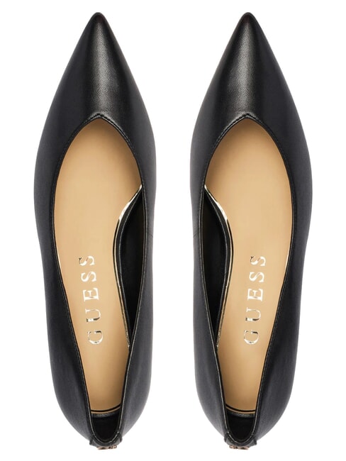 CASEN escote de cuero NEGRO - Zapatos Mujer