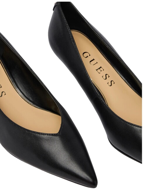CASEN escote de cuero NEGRO - Zapatos Mujer
