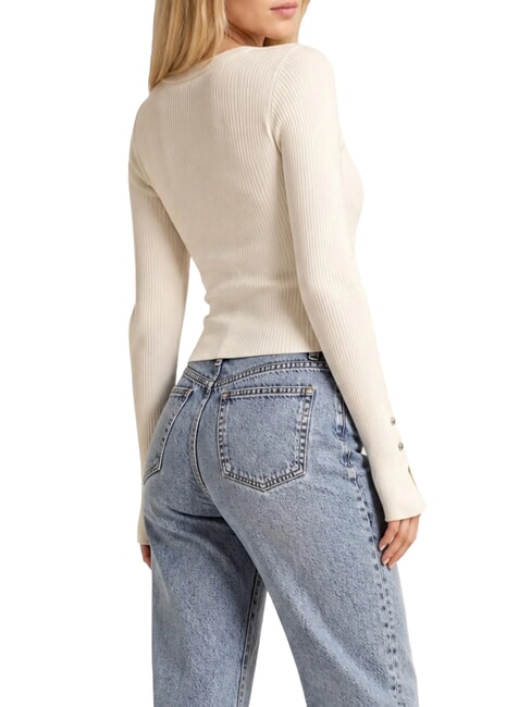 ELLIE Jersey de cuello redondo cremwhi - Su&eacute;teres de mujer