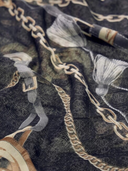 PRINTED Bufanda con estampado de cadena NEGRO - Bufandas