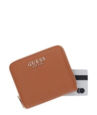 GUESS COLEEN Cartera compacta con cierre de cremallera bolso shopper Albury caramelo - Carteras Mujer - 4