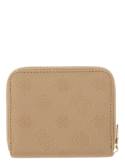 ELLA Cartera compacta con cierre de cremallera logotipo beige - Carteras Mujer