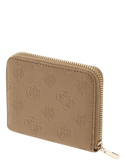 ELLA Cartera compacta con cierre de cremallera logotipo beige - Carteras Mujer