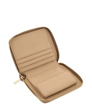 GUESS ELLA Cartera compacta con cierre de cremallera logotipo beige - Carteras Mujer - 4