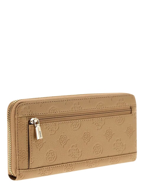 ELLA Cartera grande con cremallera. logotipo beige - Carteras Mujer