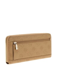 GUESS ELLA Cartera grande con cremallera. logotipo beige - Carteras Mujer - 3