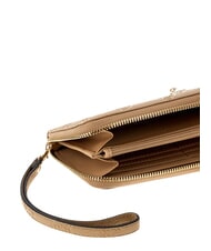 GUESS ELLA Cartera grande con cremallera. logotipo beige - Carteras Mujer - 4
