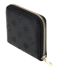 GUESS ELLA Cartera compacta con cierre de cremallera logotipo negro - Carteras Mujer - 3