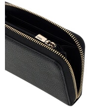 GUESS ISOLA Cartera compacta con cierre de cremallera NEGRO - Carteras Mujer - 4