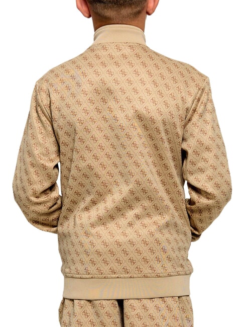 KIDS ACTIVE Sudadera con cremallera completa 4g aop beige blanco - Sudadera Beb&eacute;