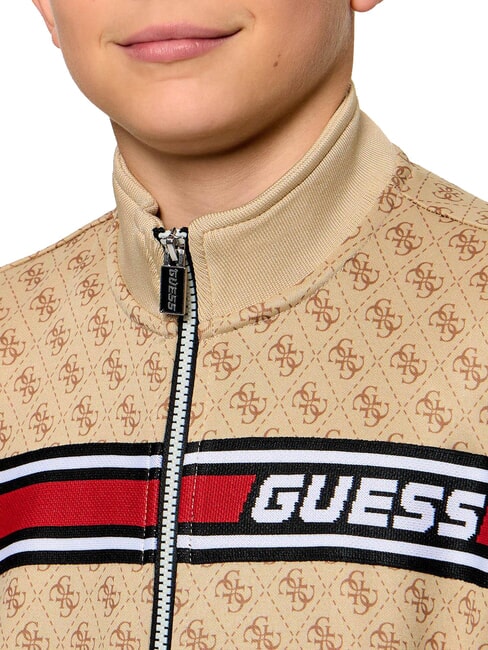 KIDS ACTIVE Sudadera con cremallera completa 4g aop beige blanco - Sudadera Beb&eacute;