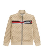 GUESS KIDS ACTIVE Sudadera con cremallera completa 4g aop beige blanco - Sudadera Beb&eacute; - 4