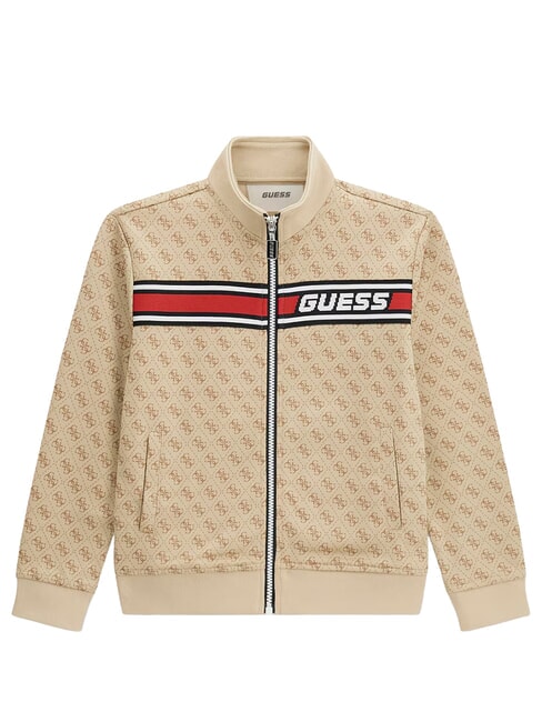 KIDS ACTIVE Sudadera con cremallera completa 4g aop beige blanco - Sudadera Beb&eacute;