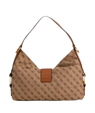 GUESS CAMDEN 4G Bolso de hombro con estampado integral logotipo leche/co&ntilde;ac - Bolsos Mujer - 4