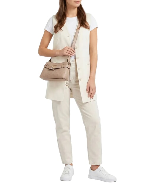 ELLA Bolso de hombro logotipo beige - Bolsos Mujer