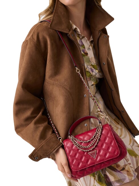 GIULLY 2 Bolso de mano con correa para el hombro. cereza oscura - Bolsos Mujer