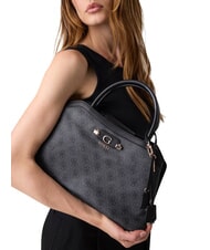 GUESS LINDSEY Bolso de mano con correa para el hombro. bolsa de asas Vikky Large Roo Coalog - Bolsos Mujer - 4