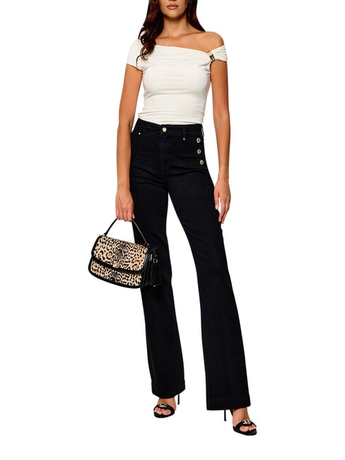 AUDREY                                   Bolso de mano con correa para el hombro, de piel. leopardo - Bolsos Mujer