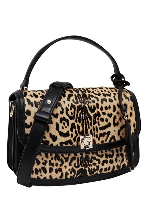 AUDREY                                   Bolso de mano con correa para el hombro, de piel. leopardo - Bolsos Mujer