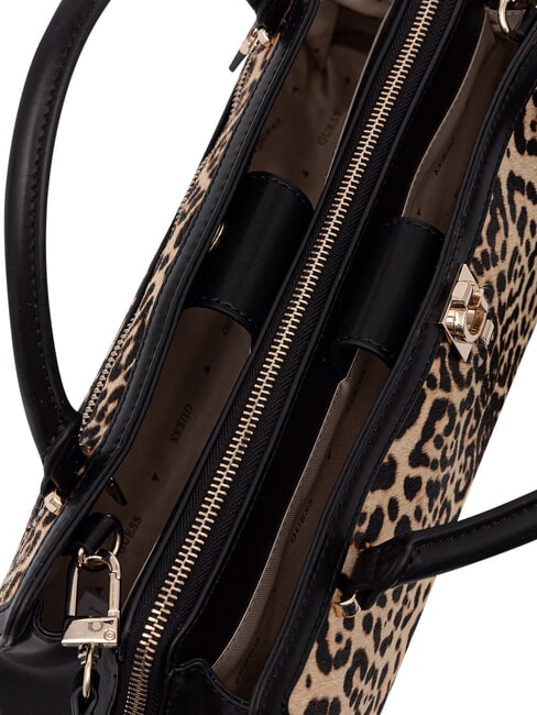 AUDREY                                   Bolso de mano con correa para el hombro, de piel. leopardo - Bolsos Mujer
