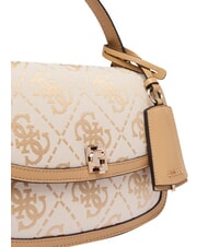 GUESS AUDREY                                   Bolso de mano con correa para el hombro. logotipo beige - Bolsos Mujer - 5