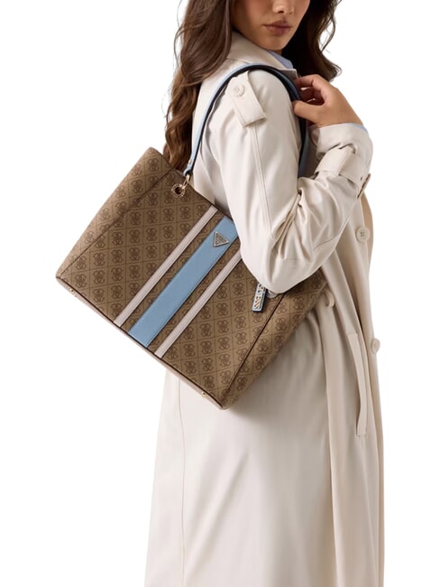 NOELLE 2                                 Bolso de compras de hombro logotipo de leche/azul claro - Bolsos Mujer
