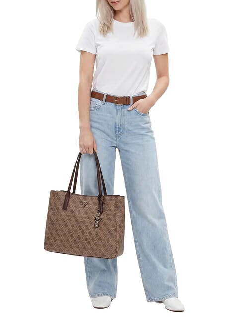 NOELLE 2 4G Bolso de hombro logotipo de caf&eacute; con leche / marr&oacute;n - Bolsos Mujer