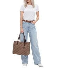 GUESS NOELLE 2 4G Bolso de hombro logotipo de caf&eacute; con leche / marr&oacute;n - Bolsos Mujer - 2